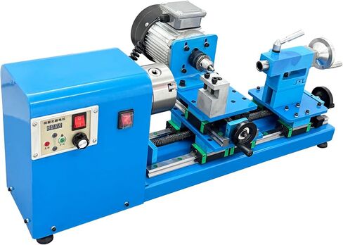 Dual Motor Wood Bead Lathe 750W+450W 220V Single Phase | 32mm Spindle Bore, MT2 Taper, 0-1600 r/min, with 4-Jaw Chuck for DIY Beads Bowl Processing in Kuwait
