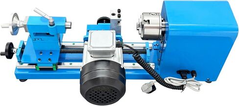 Dual Motor Wood Bead Lathe 750W+450W 220V Single Phase | 32mm Spindle Bore, MT2 Taper, 0-1600 r/min, with 4-Jaw Chuck for DIY Beads Bowl Processing in Kuwait