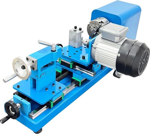 Dual Motor Wood Bead Lathe 750W+450W 220V Single Phase | 32mm Spindle Bore, MT2 Taper, 0-1600 r/min, with 4-Jaw Chuck for DIY Beads Bowl Processing in Kuwait