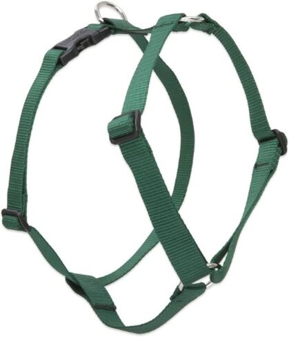LupinePet Basics 1" Green 24-38" Adjustable Roman Dog Harness for Large Dogs in Saudi Arabia