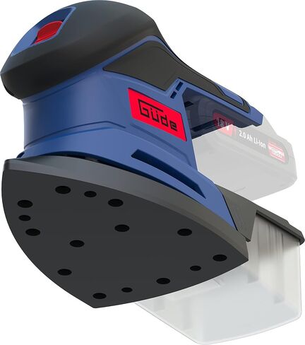 Güde DS 18-0 58481 Battery Delta Sander (18 V, Easy-Energy-Exchange, 150 x 150 x 100 mm Sandpaper, with Dust Catcher Box, Ergonomic Non-Slip Handle with Soft Grip, Battery and Charger Not Included) in Kuwait