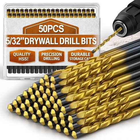 Tondiamo 50 Pcs 5/32 Drywall Router Bits Drywall Guidepoint Cutting Bits M2 High Speed Steel Spiral Cutout Tool for Use with Spiral Saw in Kuwait