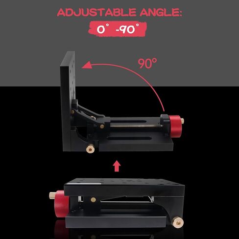 RATTMMOTOR TAP-90 150x100mm Manual Adjustable Angle Platform, 0-90° Tilt Stage, 40KG Load Aluminum Alloy Angle Positioning Platform M6 for Optical Experiment, Fixture, 3D Printing, DIY CNC in Kuwait
