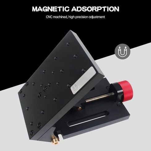 RATTMMOTOR TAP-90 150x100mm Manual Adjustable Angle Platform, 0-90° Tilt Stage, 40KG Load Aluminum Alloy Angle Positioning Platform M6 for Optical Experiment, Fixture, 3D Printing, DIY CNC in Kuwait
