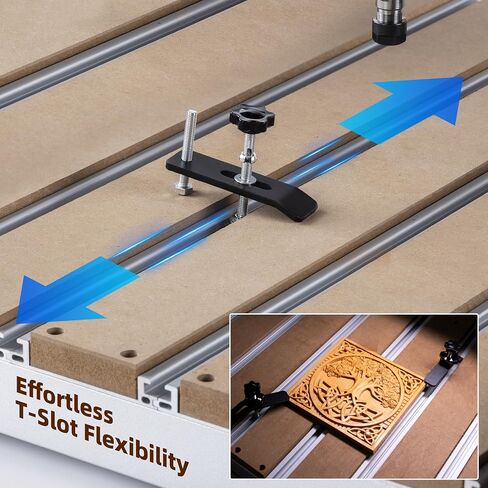 FoxAlien T-slot Hybrid Spoilboard Work Table and Aluminum Profile Base Frame Upgrade Kit for XE-Ultra 8080 CNC Router Machine in Kuwait