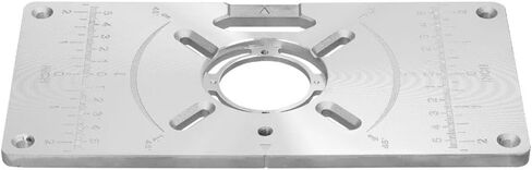 9.3x4.7x0.3 Inch – Precision Router Plate with Red ABS Center Ring Routers Base Plates,Flip Board Design with 4 Rings for Wood Trimming and Engraving in Kuwait