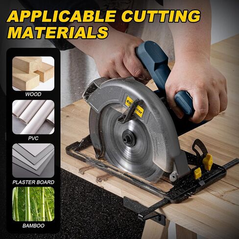 Enventor Circular Saw Corded, 11A Electric Circular Saws 7-1/4-Inch with 24T Blade Saw, Max Cutting Depth 2-7/16"(90°), 1-8/9"(0°-45°), Single Handed Bevel, 6,000RPM in Kuwait
