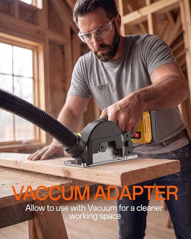 4" Mini Circular Saw Compatible With DeWalt 20V Battery(NO Battery) | Brushless Cordless Cut Off Tool with 3 Speeds, 4 Blades,12000RPM,Removable Dust Cover for Metal, Wood and PVC in Kuwait