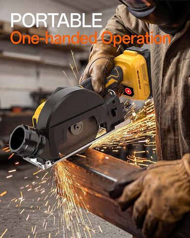 4" Mini Circular Saw Compatible With DeWalt 20V Battery(NO Battery) | Brushless Cordless Cut Off Tool with 3 Speeds, 4 Blades,12000RPM,Removable Dust Cover for Metal, Wood and PVC in Kuwait