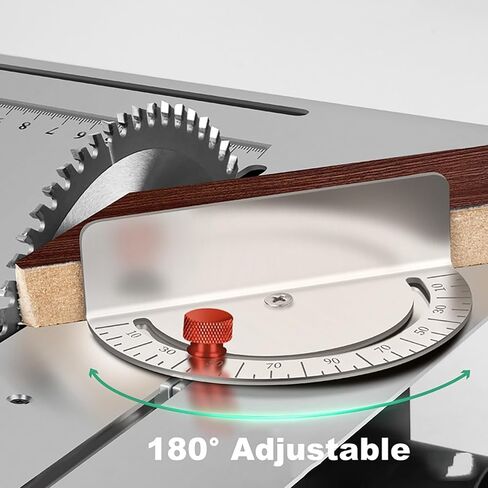1200W Mini Table Saw, Woodworking Table Saw with Dust Collection Port, 180° Adjustable Angle, 5000rpm, Compact Table Saw for Precision Cutting of Wood Metal Workshop Projects in Kuwait