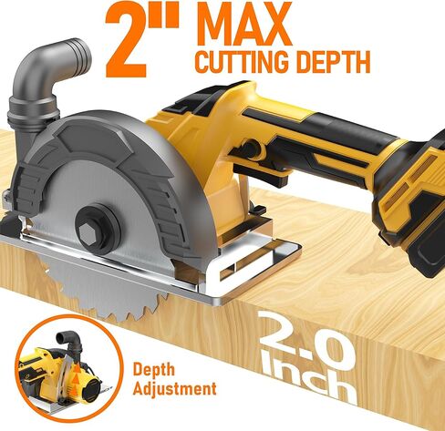 6 In Brushless Circular Saw Compatible with Dewalt 20V Battery(NO Battery) | Cordless Circular Saw with Tool Bag,Guide Ruler,6" Blade,2" Cutting Depth,0-45°Bevel for Wood,PVC and Plastics in Kuwait