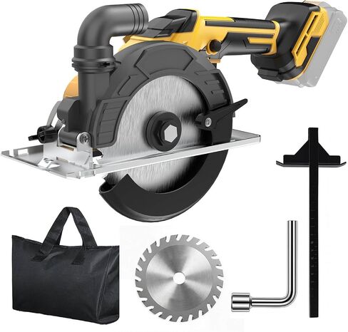 6-Inch Cordless Circular Saw Compatible with DeWalt 20V Max Battery (NO Battery), 2.2"(90°), 1.5"(45°) Max Cutting Depth Lightweight with Tool Bag, Guide Ruler,6" Blade For Wood PVC Cutting in Kuwait