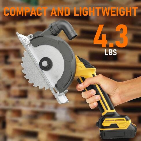 6-Inch Cordless Circular Saw Compatible with DeWalt 20V Max Battery (NO Battery), 2.2"(90°), 1.5"(45°) Max Cutting Depth Lightweight with Tool Bag, Guide Ruler,6" Blade For Wood PVC Cutting in Kuwait
