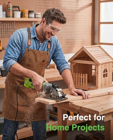 TaskStar Mini Circular Saw with Laser Guide: 4.8A 4000RPM Compact Corded Power Cutter, 4-1/2 in Electric Hand Tool with Rip Fence, 3 Blades for Wood, Soft Metal, Tile, Plastic Cutting in Kuwait