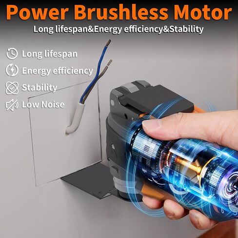 ENERTWIST Cordless Oscillating Tool, 20V Battery, 3° Oscillation Angle | 6 Variable Speed, Brushless, LED Light, Charger, 34 PCS Saw Accessories, Carry Bag, Compatible with DEWALT 18V/20V Battery in Kuwait