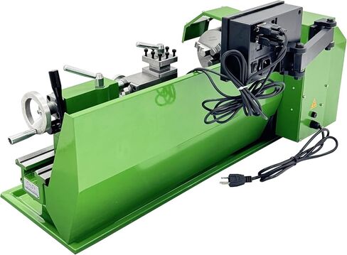 8"x16" Metal Lathe Precision Bench Top Variable Speed Lathe with Digital Display with 0.01mm Auto Feed 110V 1100W in Kuwait