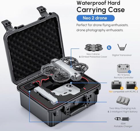 STARTRC Air 3 Hard Case Waterproof Carrying Case for DJI Air 3 Fly More Combo with DJI RC 2/RC-N2 Controller, Drone Accessories in Saudi Arabia