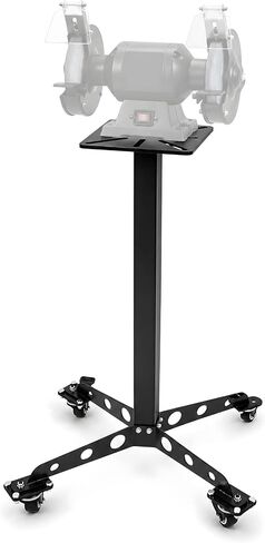 Bench Grinder Stand with Wheels, With 8.8 x 9.8 in Mounting Plate | Vise and Grinder Stand, Stable Floor-Mounted Workstation for Notching Machines, Grinders, Vises, Shears, and Shrinkers in Kuwait