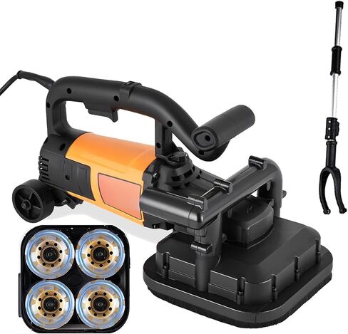 4-heads concrete grinder, electric concrete grinder with 3 grinding discs, handheld drywall grinder for cement, tile, marble and granite in Kuwait