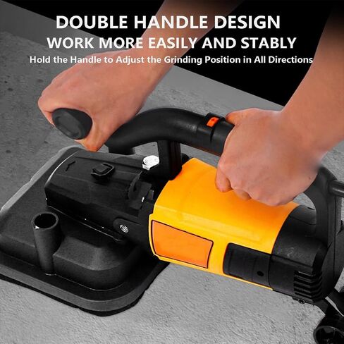4-heads concrete grinder, electric concrete grinder with 3 grinding discs, handheld drywall grinder for cement, tile, marble and granite in Kuwait