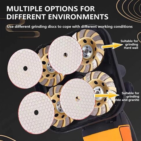 4-heads concrete grinder, electric concrete grinder with 3 grinding discs, handheld drywall grinder for cement, tile, marble and granite in Kuwait