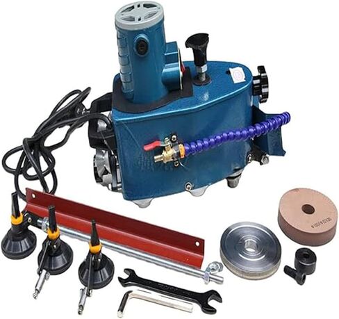 Electric glass edge grinding machine, portable small straight and round bevel grinder polishing wheel, acrylic marble polishing machine in Kuwait