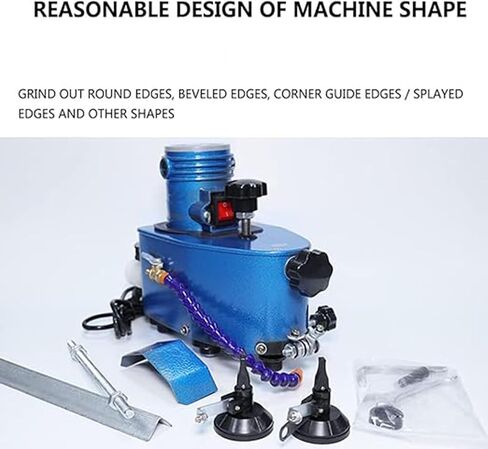 Electric glass edge grinding machine, portable small straight and round bevel grinder polishing wheel, acrylic marble polishing machine in Kuwait
