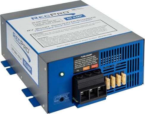 RecPro RV Converter 55 Amp | RV Power Converter & Battery Charger | 4 Stage Smart Charging | 120VAC to 12VDC | 13V to 16.5V Operating Range in Kuwait