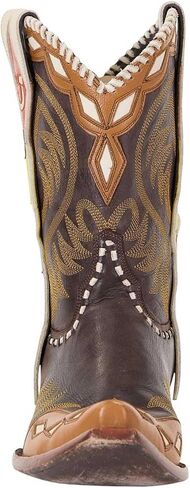 Old Gringo Women's Double D Atomic Ranch Boots, Mid-Century Modern Design, 9.5" Shaft, Black/Tan in Kuwait