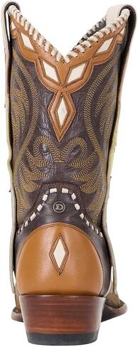 Old Gringo Women's Double D Atomic Ranch Boots, Mid-Century Modern Design, 9.5" Shaft, Black/Tan in Kuwait
