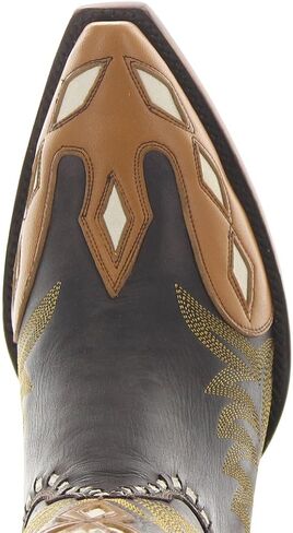 Old Gringo Women's Double D Atomic Ranch Boots, Mid-Century Modern Design, 9.5" Shaft, Black/Tan in Kuwait