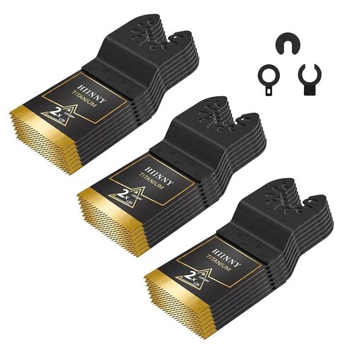 10PCS Titanium Oscillating Tool Blades, Professional Universal Titanium Oscillating Saw Blades Multitool Blades Kits for Cutting Metal Wood Plastics,Fits Dewalt Milwaukee Ryobi Fein in Kuwait