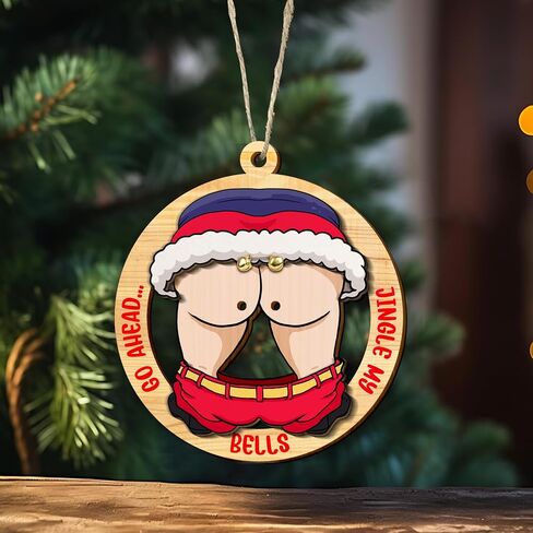 Funny Christmas Ceramic Ornaments for Women, Men - Xmas Trees Decorations - Hanging Ornaments in Saudi Arabia