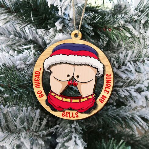 Funny Christmas Ceramic Ornaments for Women, Men - Xmas Trees Decorations - Hanging Ornaments in Saudi Arabia