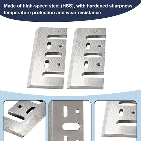 3-1/4 Inch 82mm HSS Planer Blades Replacement for Dewalt D26676(2 Pack) | 82x29x3mm,Fits for DeWalt DW680,DW6655,Compatible with Makita XPK01,N1900B,KP0810,Compatible with BOS-CH PA1205 in Kuwait