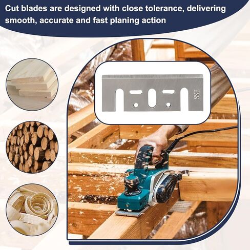 3-1/4 Inch 82mm HSS Planer Blades Replacement for Dewalt D26676(2 Pack) | 82x29x3mm,Fits for DeWalt DW680,DW6655,Compatible with Makita XPK01,N1900B,KP0810,Compatible with BOS-CH PA1205 in Kuwait