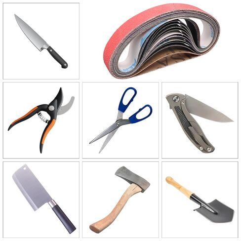 16 Pcs 1 x 18 Inch Knife Sharpener Sanding Belts, 1x18 Sanding Belts for Work Sharp Ken Onion Blade Grinder Attachment, 80/120/240/400/600/1000/2500/5000 Grit Knife Sharpening Belts in Kuwait