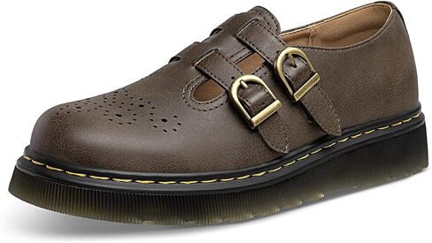 Athlefit Women's Mary Jane Flats Platform Round Toe Comfortable Dressy Adjustable School Office Work Flat Shoes in Kuwait