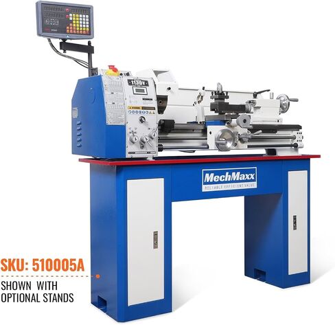 Mechmaxx Metal Lathe Machine with DRO 11'' x 30'' High Precision Benchtop 0-2000 RPM Brushless Motor Variable Speed Metal Working Machine 2HP Small Lathe without Stand, Model 1130VD in Kuwait