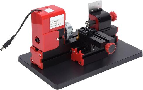 HUIOP Mini Metal Lathe, 20000rpm 24W Motorized Lathe Machine, Process up to 20mm Diameter, high Speed Steel Turning Tool for Wood, Engineering Plastics with Overheat Protection, S in Kuwait