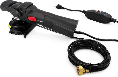 Professional Wet Concrete Polisher, High-Torque 1100W Variable Speed Water-Fed Wet Grinder with Diamond Cup Wheel & 7PCS Pads for Granite, Marble & Countertop Restoration in Kuwait