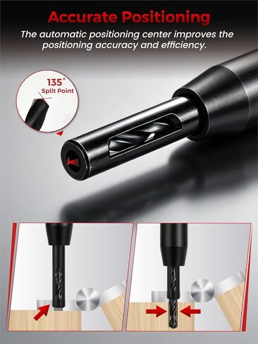 ANGELSWORD 3 PCS Self Centering Drill Bit Set, 3/32", 7/64", 1/8" VIX Drill Bits for Hinges and Handles on Cabinet, Door, Hardware in Kuwait