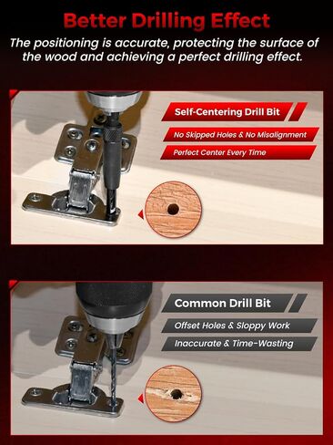 ANGELSWORD 3 PCS Self Centering Drill Bit Set, 3/32", 7/64", 1/8" VIX Drill Bits for Hinges and Handles on Cabinet, Door, Hardware in Kuwait