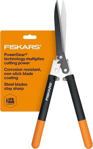Fiskars 23" Hedge Shears, Hedge Clippers with PowerGear2 Technology that Multiplies Power for Less Effort, Garden Shears with SoftGrip Handles and Shock-Absorbing Bumpers in Kuwait