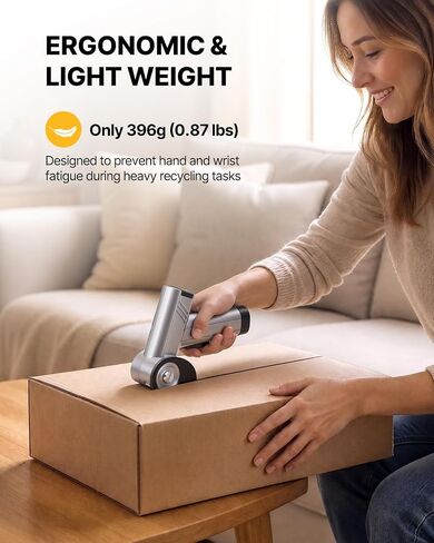 4-Speed Cordless Electric Box Cutter for Cardboard and Fabric | 4-speed versatile rotary cutter. Effortlessly cuts fabric & boxes up to 1/4" thick. Includes 3 blades, LED & hard case in Kuwait