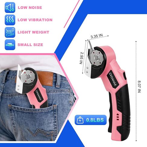 4.2V Cordless Electric Scissors Box Cutter | Rechargeable Electric Scissors with 2 Rotary Blades, 3000mAh Battery Cardboard Cutter for Carton Carpet Plastic Fabric in Kuwait