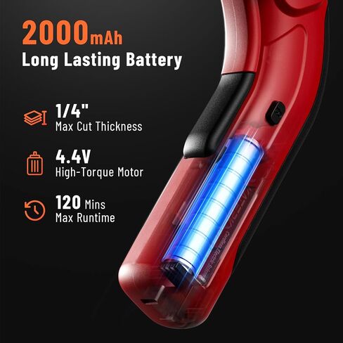 Katerk 4.4V Cordless Electric Scissors, Cardboard Cutter Electric with 2pcs Blade, USB-Rechargeable Powerful Fabric Cutter, Power Shears, Electric Scissors for Cardboard, Leather, Carpet, Plastic,Felt in Kuwait