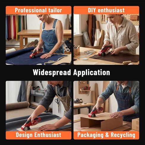 Katerk 4.4V Cordless Electric Scissors, Cardboard Cutter Electric with 2pcs Blade, USB-Rechargeable Powerful Fabric Cutter, Power Shears, Electric Scissors for Cardboard, Leather, Carpet, Plastic,Felt in Kuwait