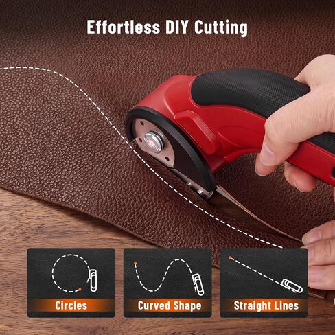 Katerk 4.4V Cordless Electric Scissors, Cardboard Cutter Electric with 2pcs Blade, USB-Rechargeable Powerful Fabric Cutter, Power Shears, Electric Scissors for Cardboard, Leather, Carpet, Plastic,Felt in Kuwait