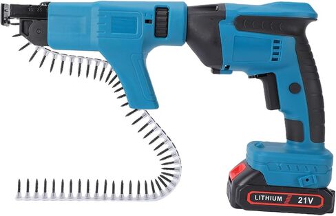 Sorandy Cordless Drywall Screw Gun, Brushless Automatic Feed Chain Screwdriver Set, with 4.0Ah Battery and Storage Box, 360 Degree Rotating Head, for Construction and Renovation in Kuwait
